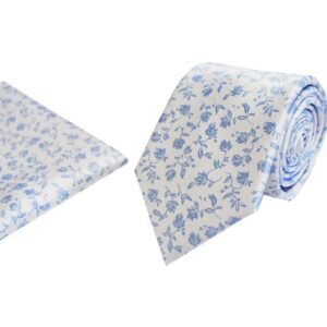 LA Smith Floral Tie and Hank Set | Blue Set95