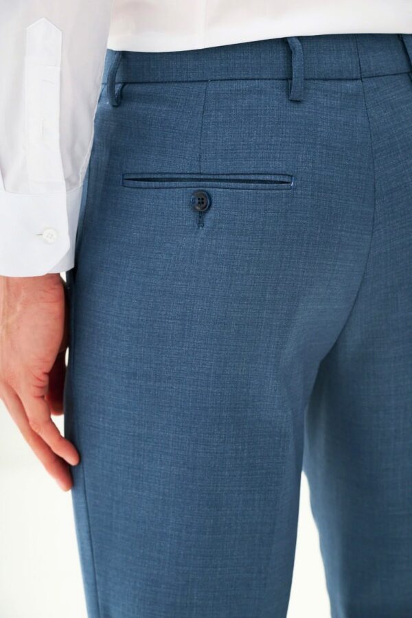 Slim Fit Suit Pants from Marc Darcy in Teal Blue