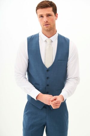 Marc Darcy Finley Tailored Waistcoat | Teal Blue