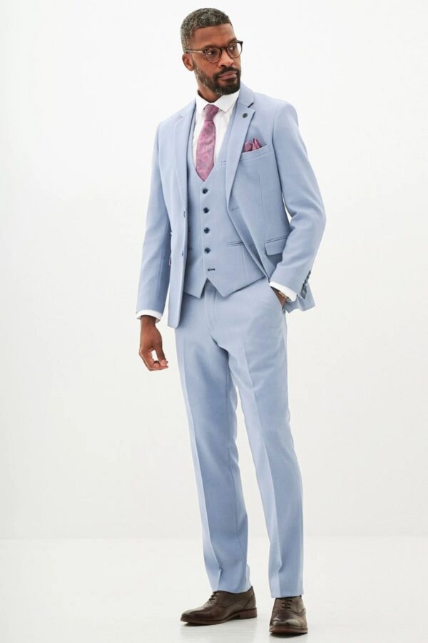Men's Slim Fit Sky Blue Suit | Marc Darcy Tailoring
