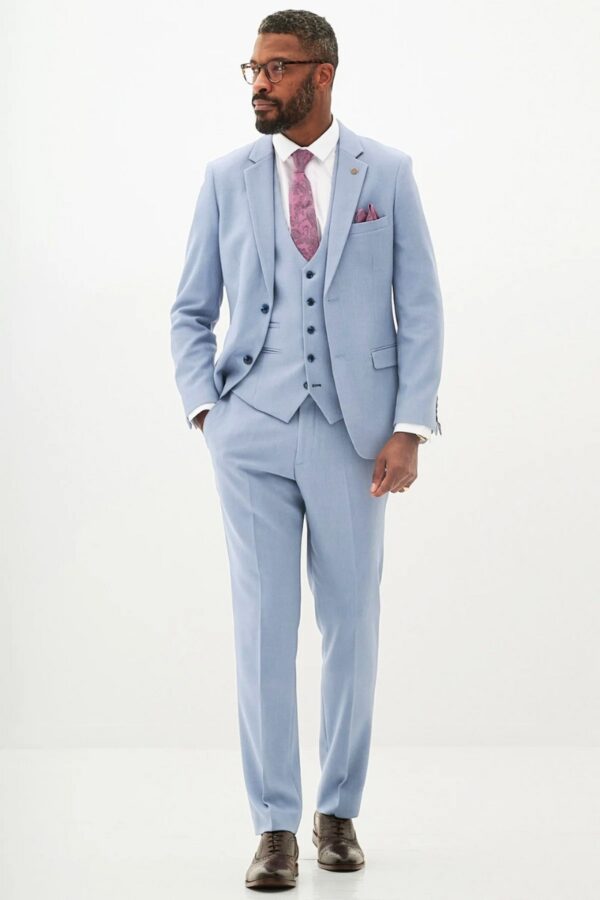 Marc Darcy HM5 3 Piece Suit | Sky Blue