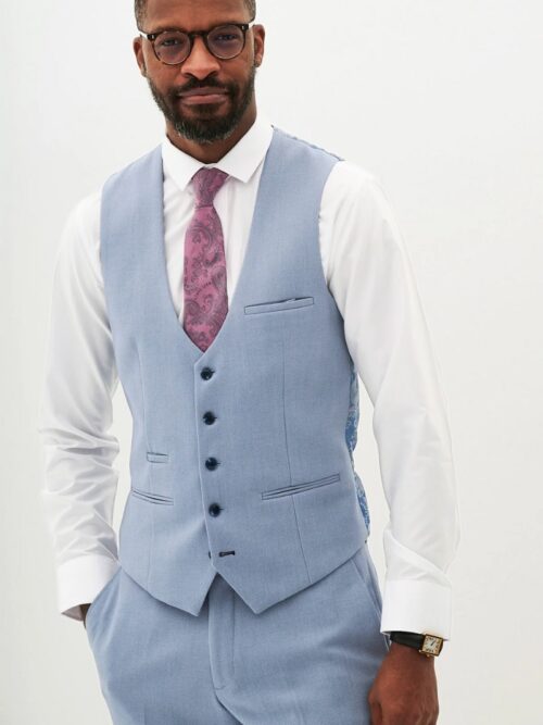 Marc Darcy HM5 Tailored Waistcoat | Sky Blue