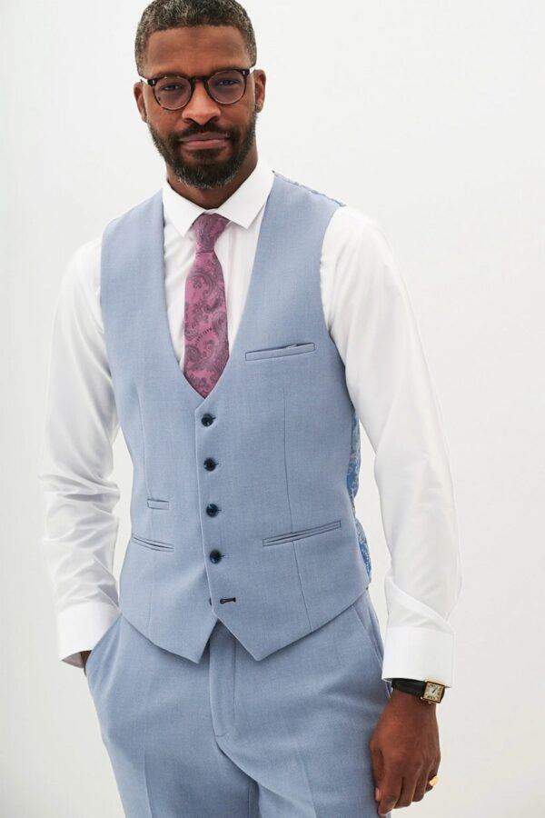 Marc Darcy HM5 Tailored Waistcoat | Sky Blue