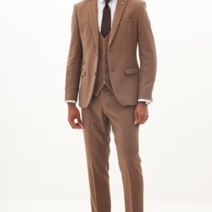 Marc Darcy HM5 Tailored 3 Piece Suit | Tan