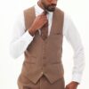 Marc Darcy HM5 Tailored Waistcoat | Tan