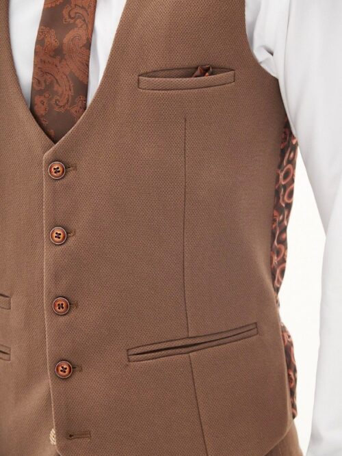 Marc Darcy HM5 Tailored Waistcoat | Tan