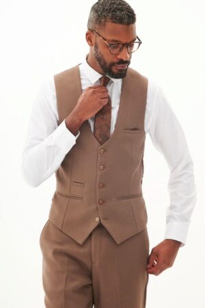 Marc Darcy HM5 Tailored Waistcoat | Tan