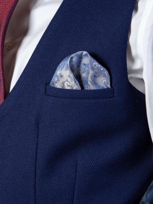 Royal Blue Tailored Fit Waistcoat | Marc Darcy