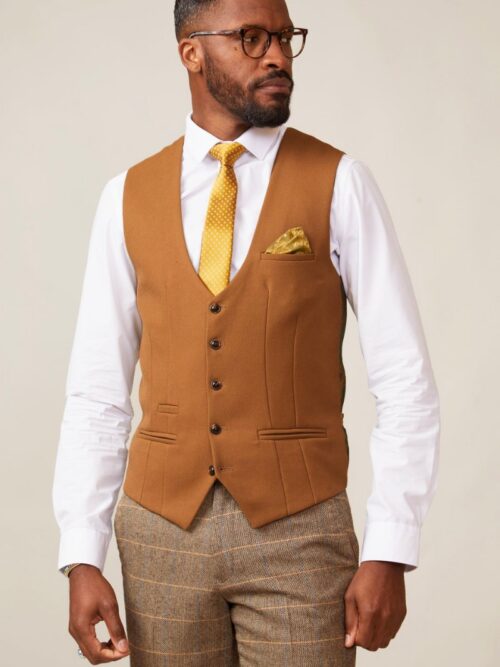Marc Darcy Kelvin Waistcoat | Tan