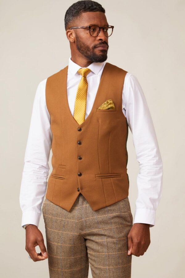 Marc Darcy Kelvin Waistcoat | Tan