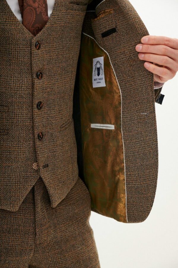 Galway Races Outfit Ideas | Tweed Suit in Tan from Marc Darcy
