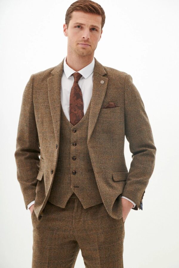 Marc Darcy KRIS | Tan Tweed Blazer