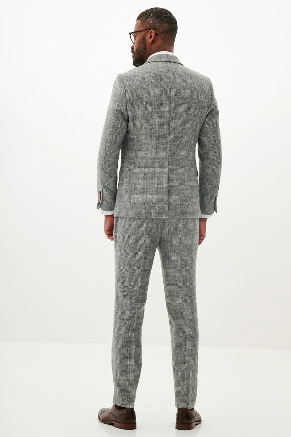 Marc Darcy KRIS | Silver Grey Tweed Blazer