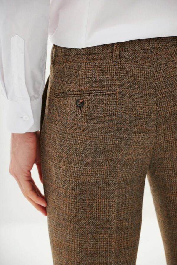 Tailored Tweed Pants in Tan