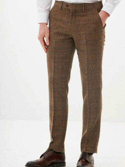 Marc Darcy KRIS – Tan Tweed Trousers
