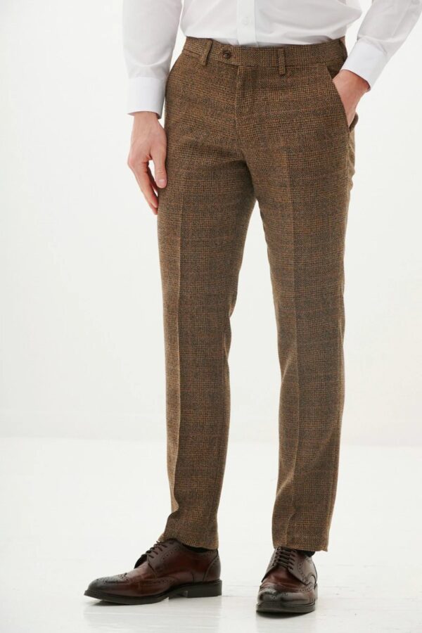 Marc Darcy KRIS – Tan Tweed Trousers