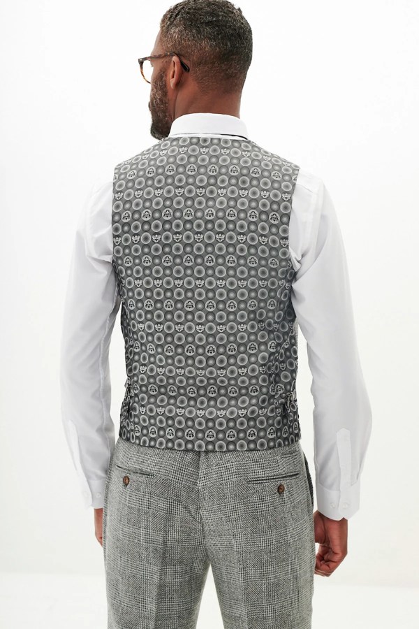 Grey Tweed Waistcoat Marc Darcy