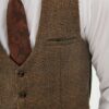 Marc Darcy KRIS | Tan Tweed Waistcoat
