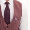 Marc Darcy Monty Tailored Waistcoat | Mauve