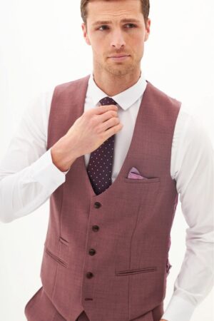 Marc Darcy Monty Tailored Waistcoat | Mauve