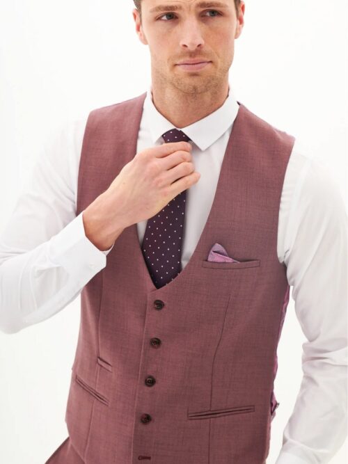 Marc Darcy Monty Tailored Waistcoat | Mauve