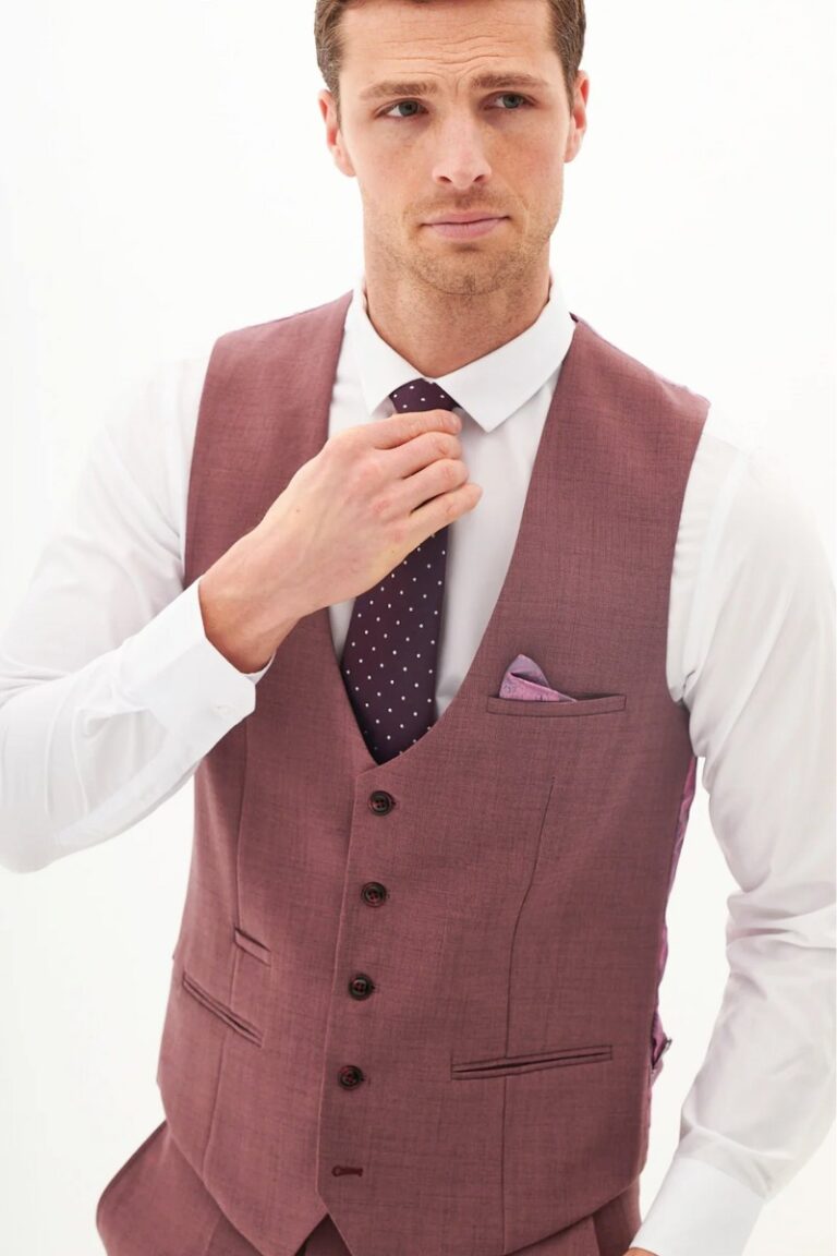 Marc Darcy Monty Tailored Waistcoat | Mauve