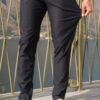 Stretch fit navy premium chino trousers