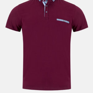 Advise Contrast Burgundy Polo Shirt